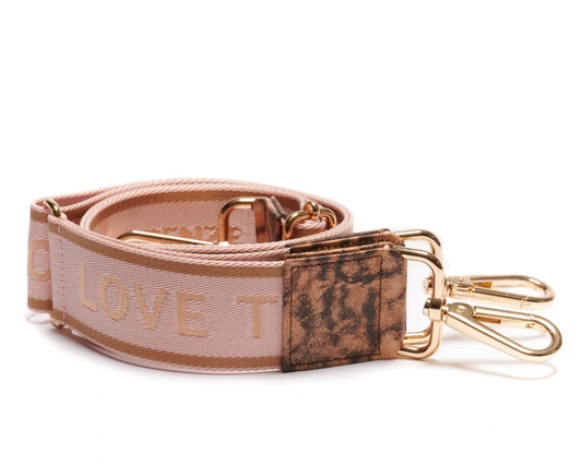 Crossbody straps : Pink & Gold